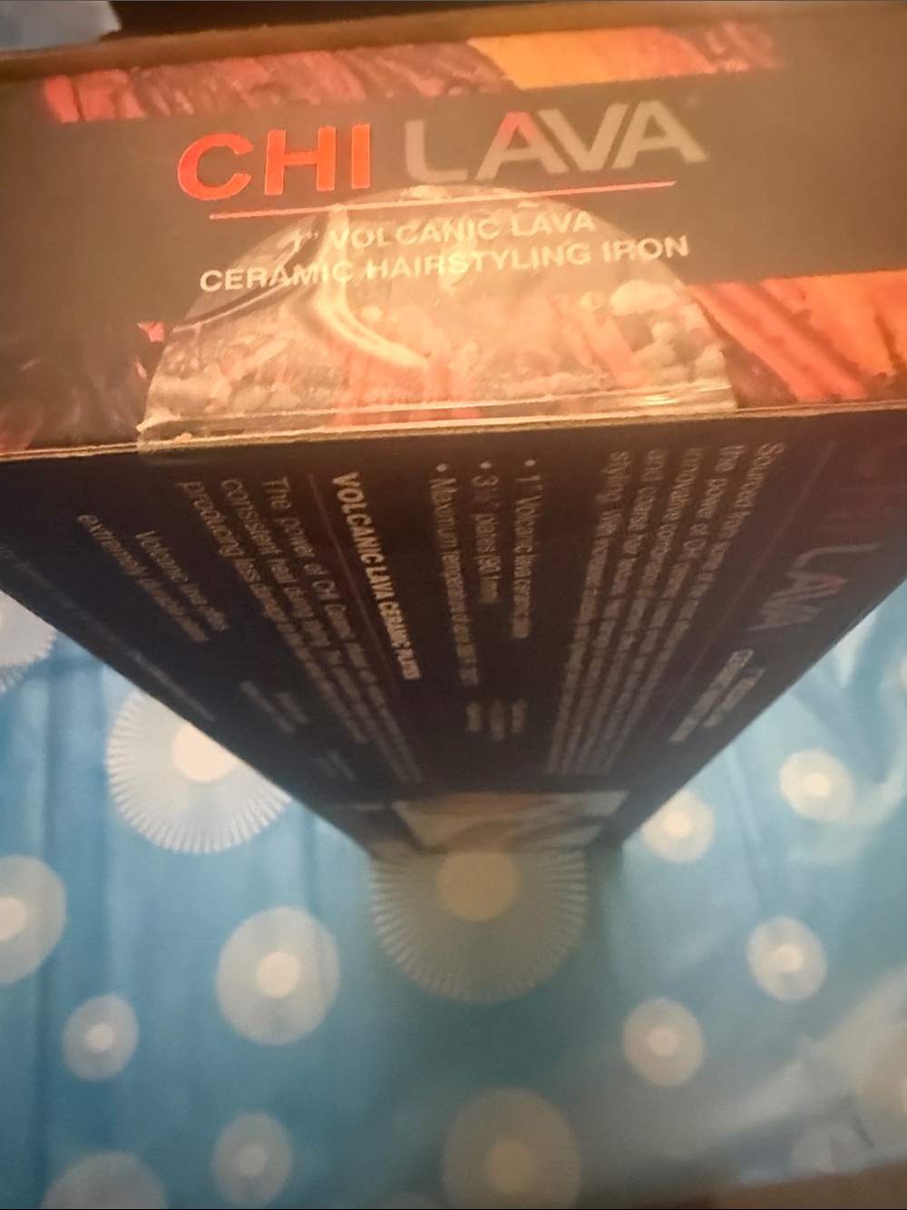 CHI LAVA 1" Volcanic Lava Ceramic Flat Iron - Black & Red brand new - Picture 5 of 7